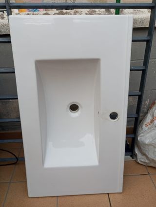 Lavabo de porcelana blanco