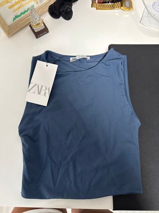 Top Zara Azul