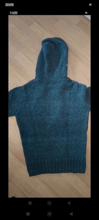 Jersey hombre negro con cordones Con capucha