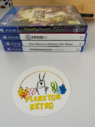 Pack 4 Juegos PS4: FIFA 20, Overwatch, Plants vs Z