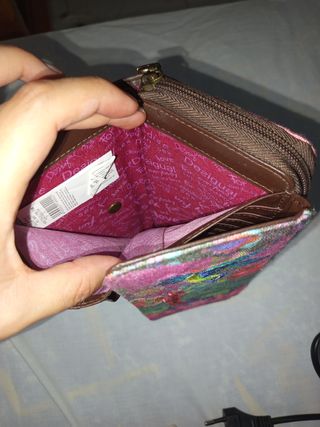 Billetera Desigual Multicolor con Pajarito