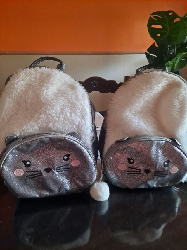 2 zaini in peluche Glitter Kitty