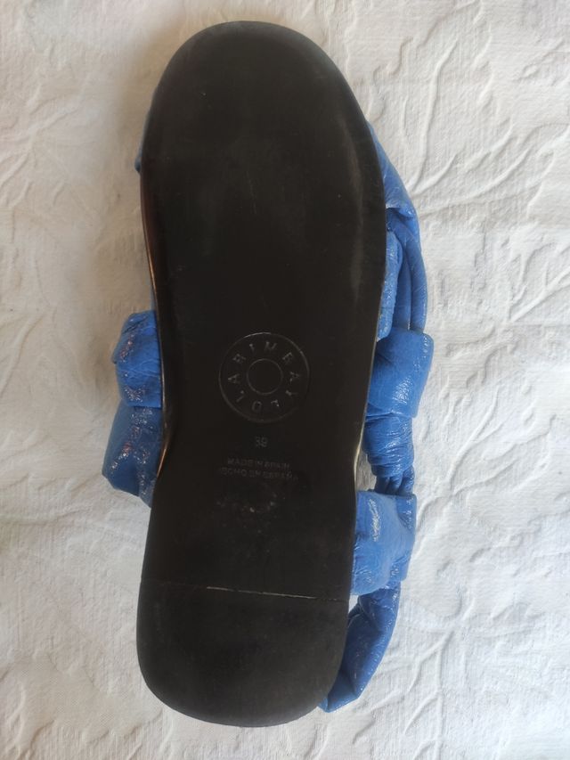 Sandalias Bimba y Lola planas Azules Talla39