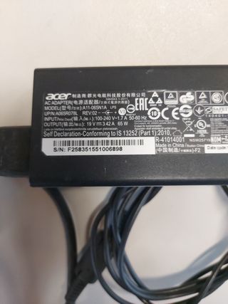 Cargador Acer Portátil