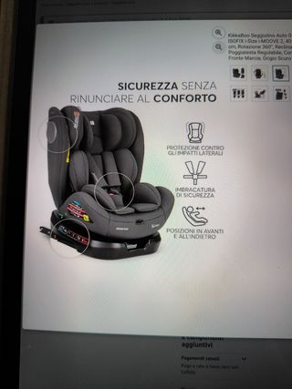 Seggiolino Auto KikkaBoo i-MOOVE 0-36kg
