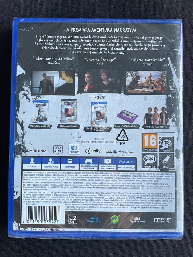 PS4 Life is Strange Temporada completa -PRECINTADO