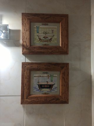 Cuadros decorativos de baño.. 
