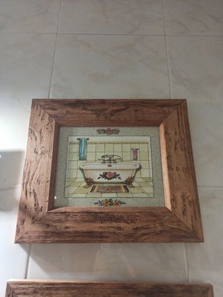 Cuadros decorativos de baño.. 