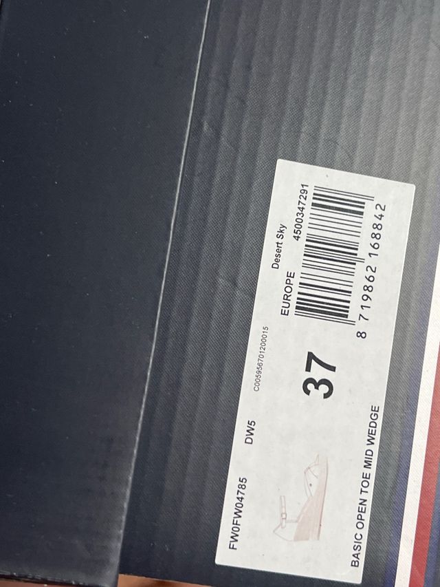 Cuñas de esparto Tommy Hilfiger azules y Marrones