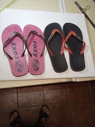 Sandalias Roxy Rosas.chanta rojas.