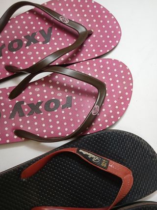 Sandalias Roxy Rosas.chanta rojas.