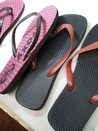 Sandalias Roxy Rosas.chanta rojas.