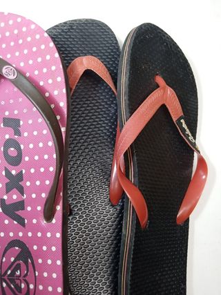 Sandalias Roxy Rosas.chanta rojas.