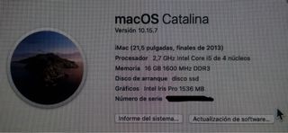 iMac 21,5 16GB RAM 1TB SSD Plata