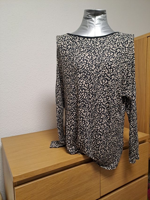 Camiseta manga larga estampada