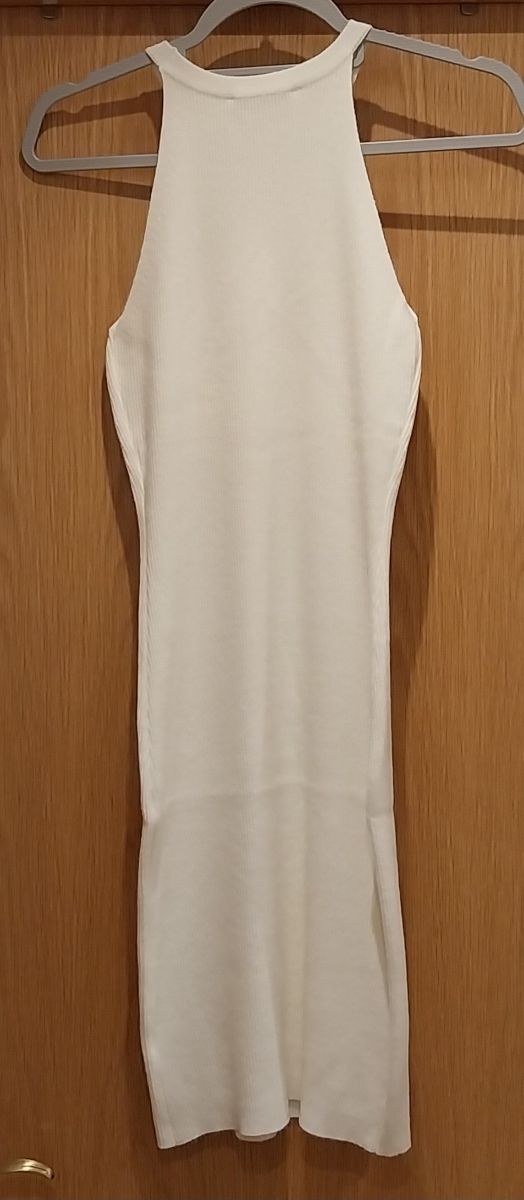 Vestido Lumina Midi Branco com Franjas