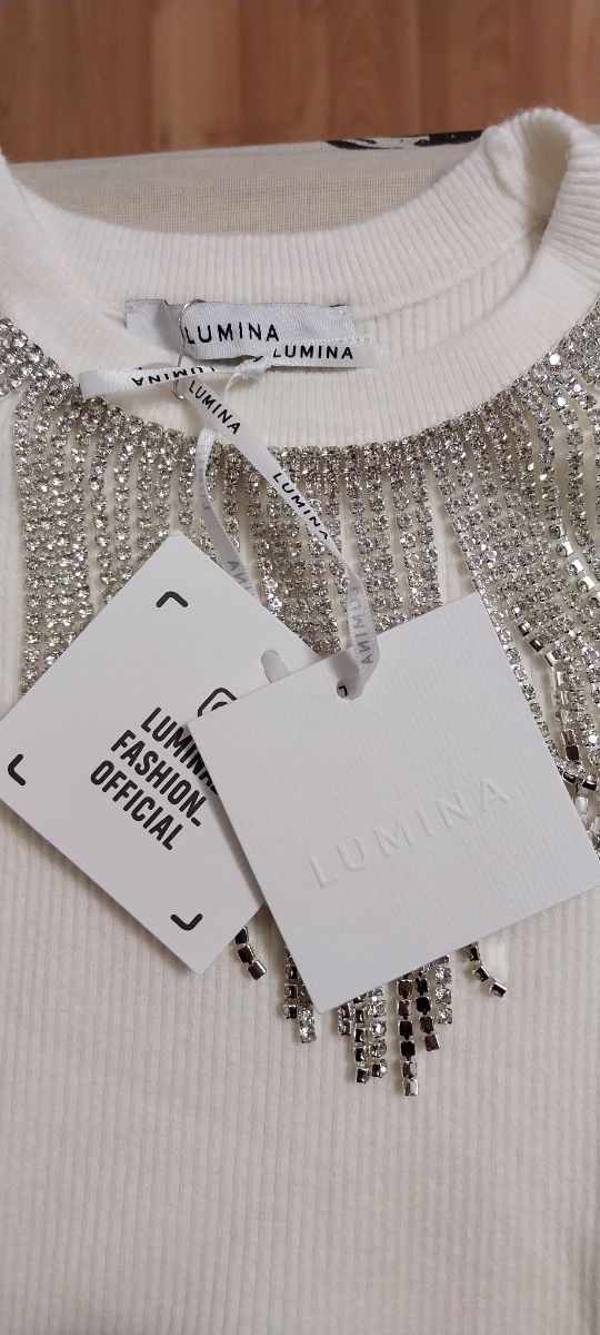 Vestido Lumina Midi Branco com Franjas