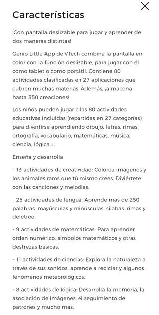 Ordenador infantil VTech Genio Little App