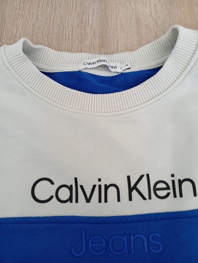 Chándal Calvin Klein Talla 14 Azul y Blanco origin