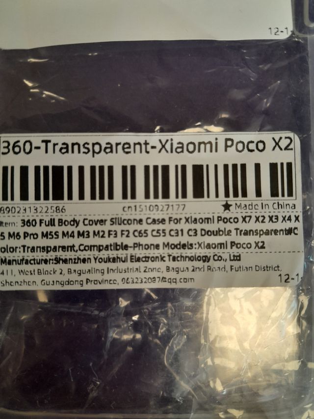 3 Fundas Xiaomi Poco X2 delantera y trasera