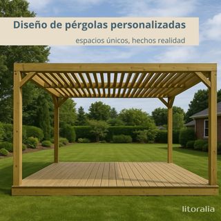 Carpintería madera exterior. Pérgolas a medida.