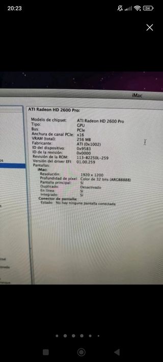 iMac 8.1 Plata SIN SO