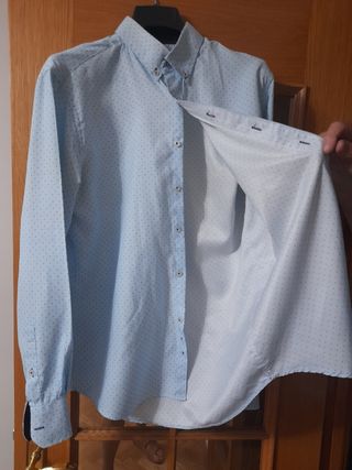 Camisa de vestir con puntos para caballero