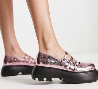 Zapatos Mary Janes Rosa con Plataforma