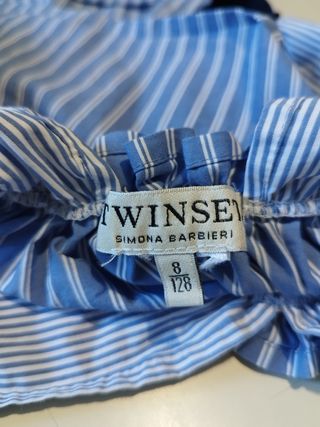 Twin Set a righe azzurro Simona Barbieri