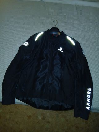 Chaqueta motera negra ARMURE