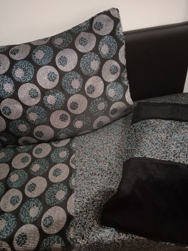 Fundas Salón Marroquí Negro y Multicolor