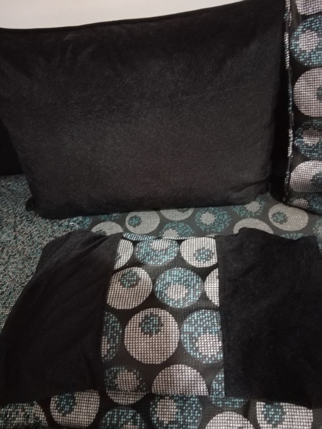 Fundas Salón Marroquí Negro y Multicolor