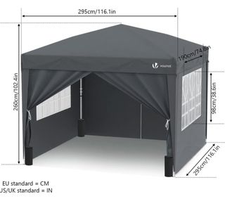 Carpa/Pérgola Camping con Paredes Desmontables