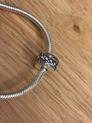 Clip Retenedor de Plata compatible con Pandora