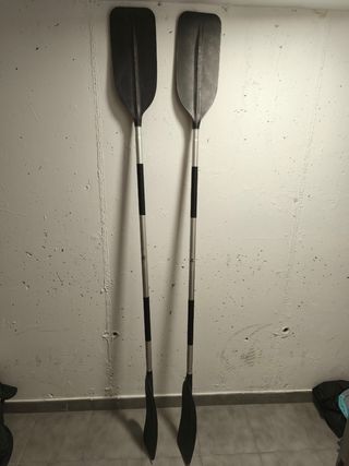 Par de remos de aluminio y pvc. Para canoa kayak..
