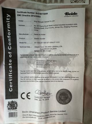 Patinete eléctrico / NO HAGO CAMBIOS