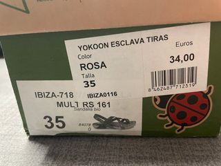 Sandalias Yokono Talla 35 Marrón y Dorado