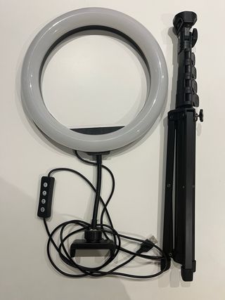 Aro de luz LED con trípode