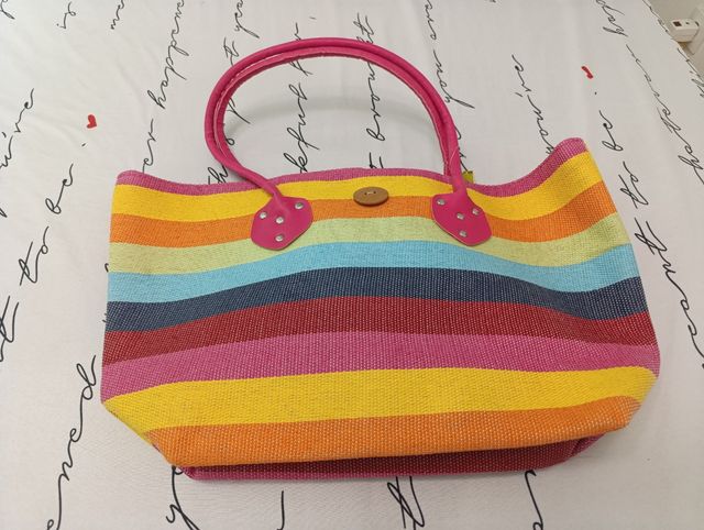 Bolsa de playa multicolor