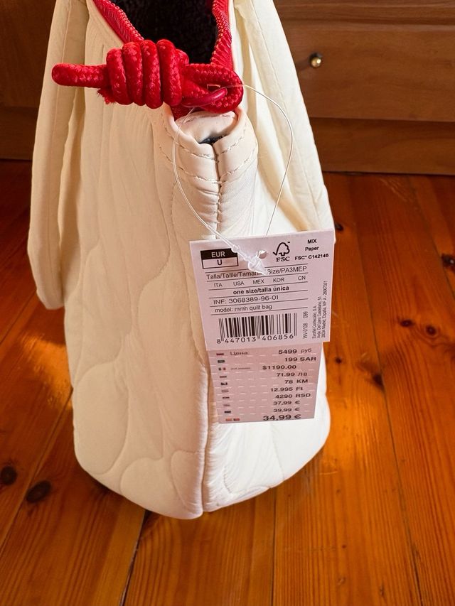 Bolso Grande Acolchado Blanco