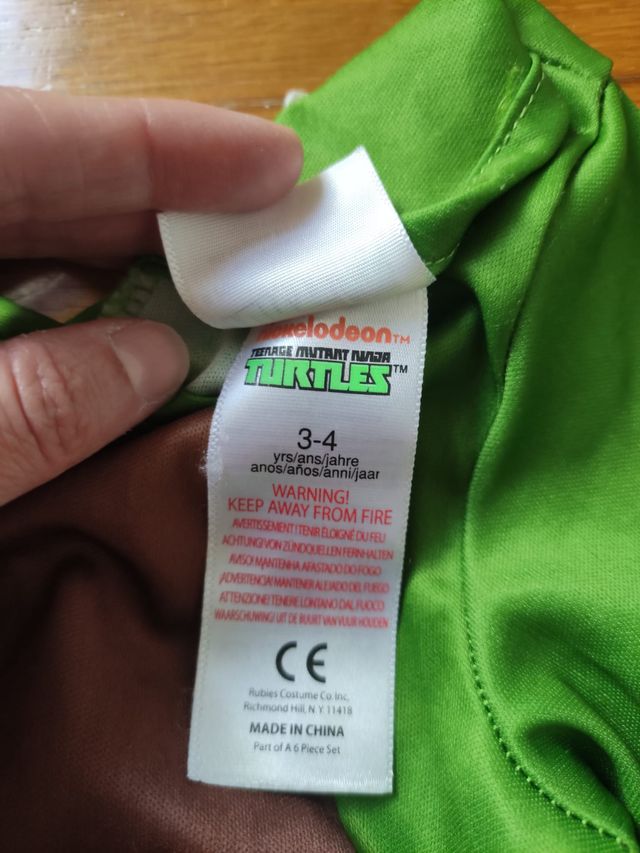 Disfraz Tortuga Ninja Niño