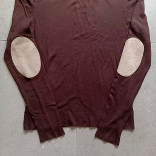 Jersey Zara cuello alto mujer marrón coderas