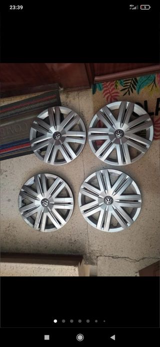 Tapacubos Volkswagen plateados (4 unidades)