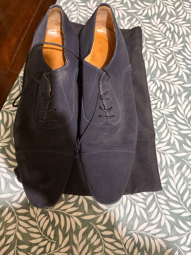 Zapatos de Ante Azul Emidio Tucci