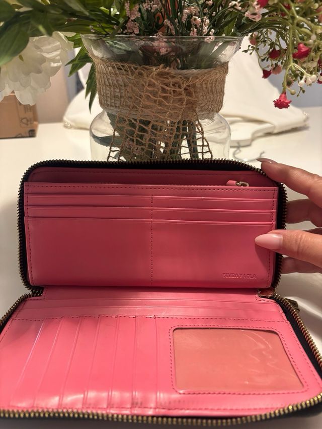 Monedero Bimba y Lola Negro interior rosa