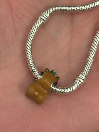 Charm Capybara Compatible Pandora Marrón Verde