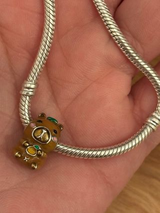 Charm Capybara Compatible Pandora Marrón Verde