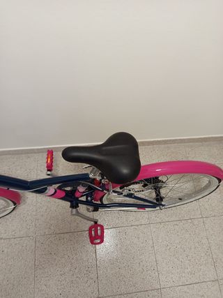 Bicicletta da ragazza blu e rosa da 20 pollici come nuova