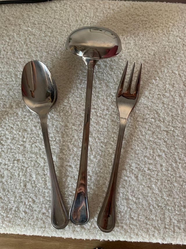 Juego utensilios cocina metal