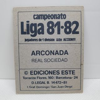 ⚽️ CROMO DE FUTBOL ARCONADA REAL SOCIEDAD 81-82